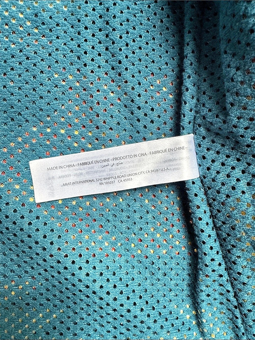 Ariat x Pendleton Fleece Jacket Blue & Yellow Large - Picture 3 of 4